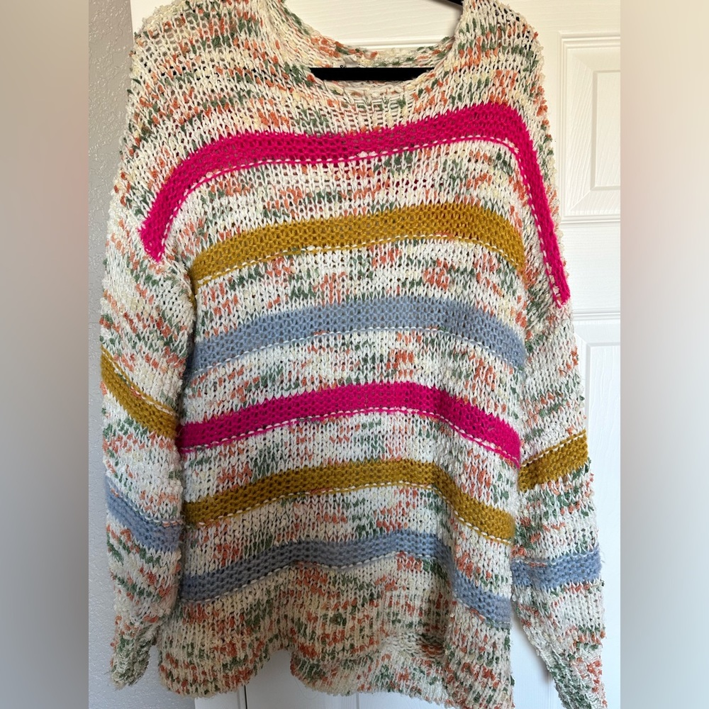 &merci striped colorful sweater.